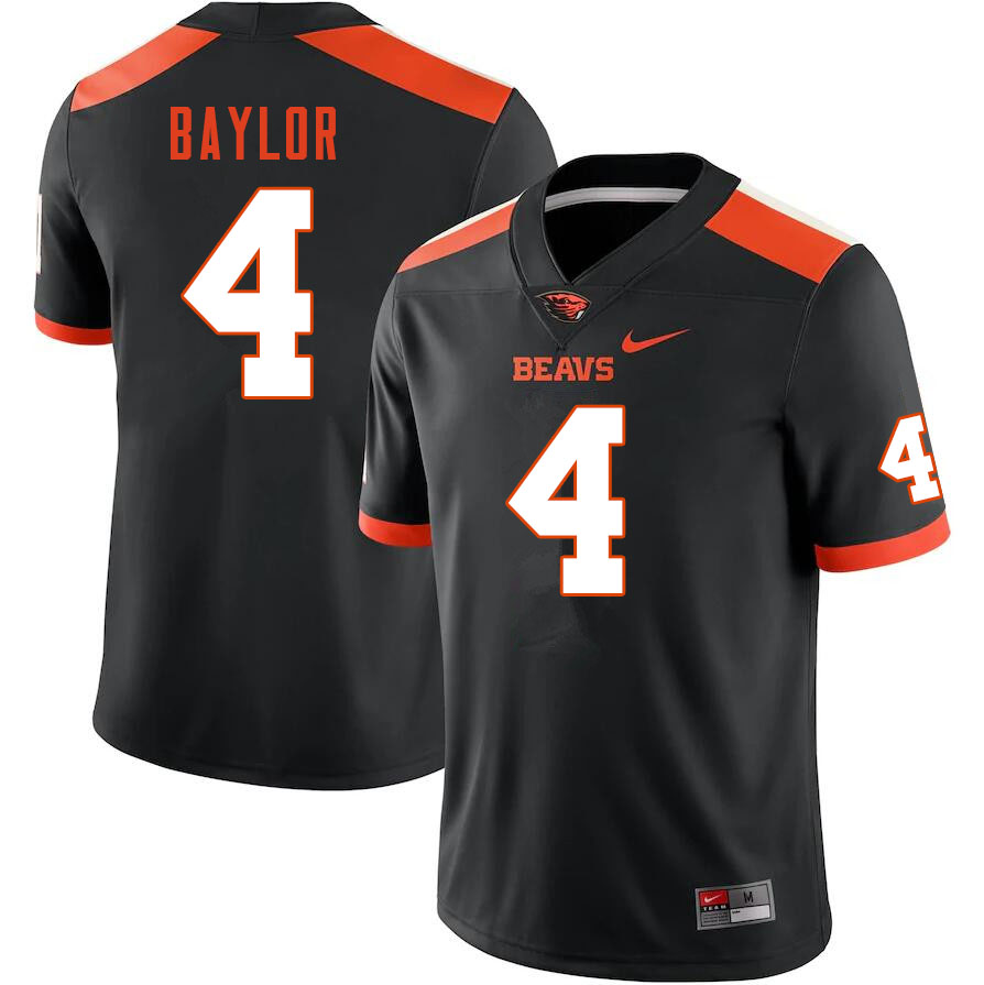 Men #4 B.J. Baylor Oregon State Beavers College Football Jerseys Sale-Black - Click Image to Close